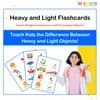 Heavy and Light Flashcards: Teach Weight Comparison with Everyday Objects