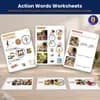 Action Words Worksheets — 18 Printable Verb Worksheets for Early Talkers (Circle, Match, Cut & Glue) thumbnail 1