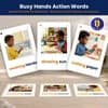 Busy Hands Action Words — 40 Printable Washing, Brushing, Drawing and Cutting Phrase Flashcards thumbnail 1