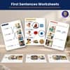 First Sentences Worksheets — 18 Printable Three-Word Sentence Worksheets for Early Talkers thumbnail 1