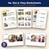 He, She & They Worksheets — 18 Printable Pronoun Worksheets (110 He, She and They Activities) thumbnail 1