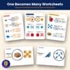 One Becomes Many Worksheets — 18 Printable Plurals and Counting Worksheets (111 Singular and Plural Activities) thumbnail 1