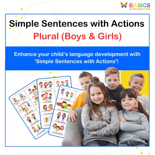 Simple Sentences with Actions: Plural Boys and Girls PDF