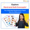 Free Learning Sentences with Hard and Soft: Illustrated PDF for Kids