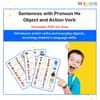 Sentences with Pronoun He: Object and Action Verb - Illustrated PDF for Kids