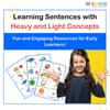 Free Learning Sentences with Heavy and Light: Illustrated PDF for Kids