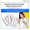 Sentences with Pronoun She: Object and Action Verb - Illustrated PDF for Kids