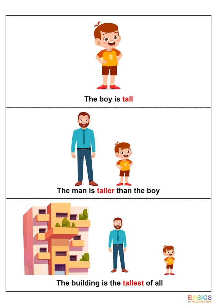Tall and Short Flashcards: Teach Height Comparison with Everyday Objects-PDF1