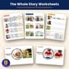 The Whole Story Worksheets — 18 Printable Subject Verb Object Worksheets (108 Three-Part Sentence Activities) thumbnail 1