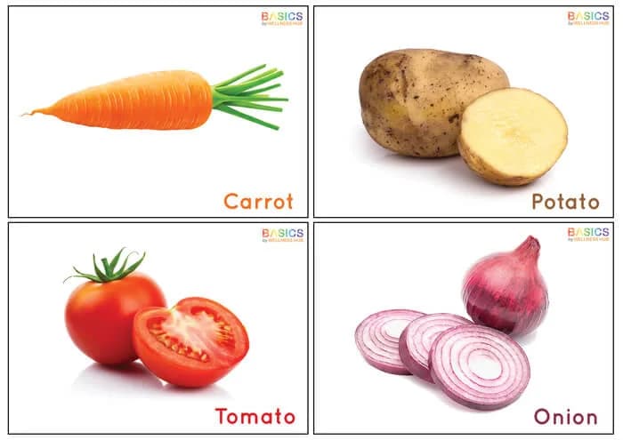 Vegetables Flashcards for Kids: Free Printable PDF-PDF1