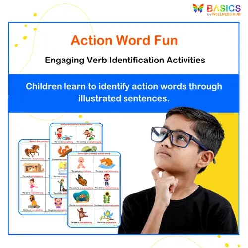 Action Words Identification Worksheets – Printable PDF for Kids - Free