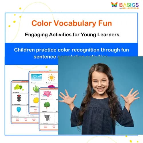 Color Vocabulary Sentence Completion Activities – Printable PDF - Free