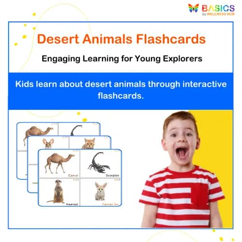 Desert Animals Flashcards for Kids – Free Printable PDF