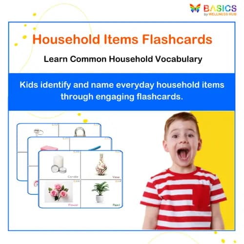 Household Items Flashcards for Kids – Printable PDF