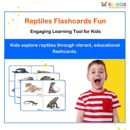 Reptiles Flashcards for Kids – Free Printable PDF