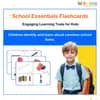 School Essentials Flashcards for Kids – Printable PDF