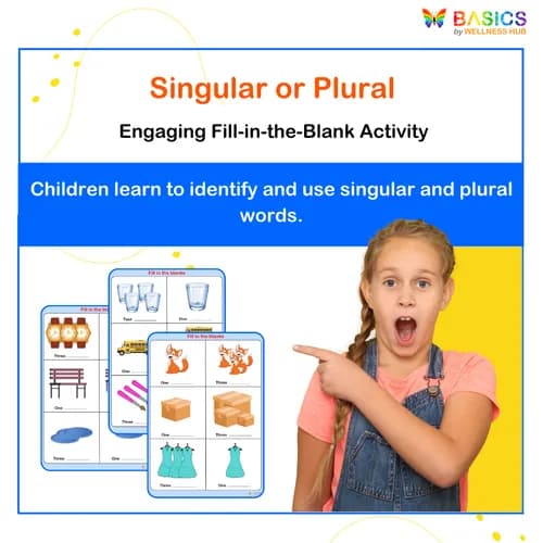 ES – Fill in the Blanks: Singular or Plural Activity for Kids