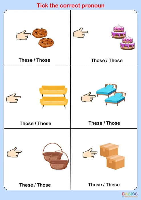 These & Those – Tick the Correct Word: Printable PDF Activity-PDF1