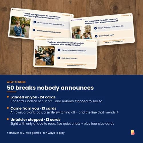 Fix the Chat: First Repairs — 50 Printable Conversation Repair Cards for Misunderstandings and Awkward Silences – page 2 preview