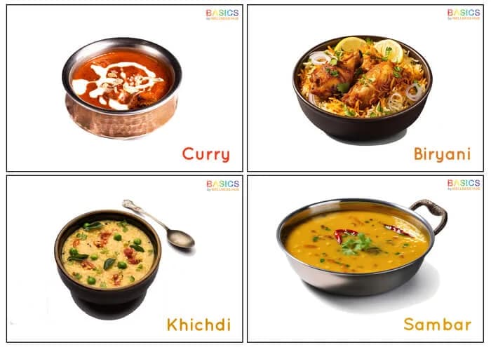 Indian Cuisine Flashcards for Kids: Free Printable PDF-PDF2