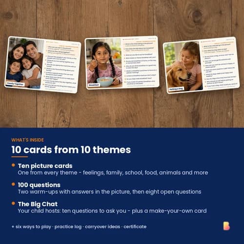 My First Conversation Cards — 10 Printable Picture Cards and 100 Questions to Get Children Talking – page 2 preview