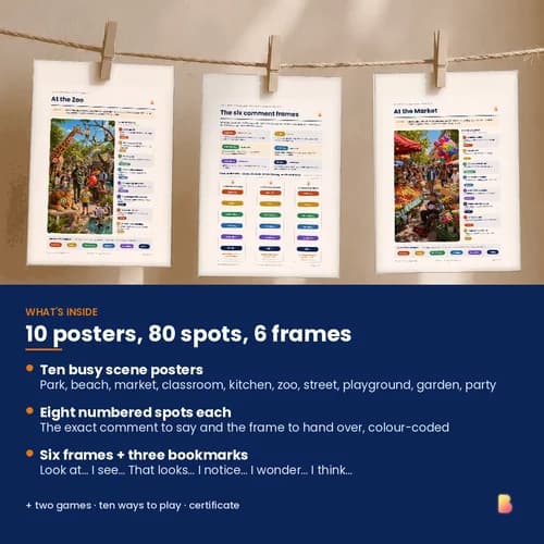 Picture Talk: Everyday Places — 10 Printable Busy Scene Posters with 80 Talking Points for Speech Therapy – page 2 preview