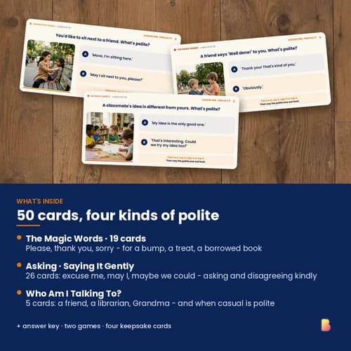 Polite Pick: The Magic Words — 50 Printable Manners Cards for Please, Sorry and Excuse Me – page 2 preview