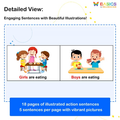 Simple Sentences with Actions: Plural Boys and Girls PDF