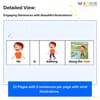 Sentences with Pronoun He: Object and Action Verb - Illustrated PDF for Kids