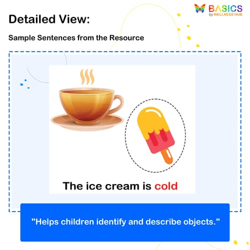 Free Learning Sentences with Hot and Cold: Illustrated PDF for Kids