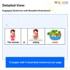 Sentences with Woman, Object, and Action Verb: Illustrated PDF for Kids