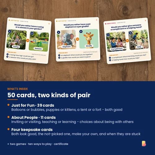 Would You Rather? Closer Calls — 50 Printable Close-Call Choice Cards for Kids to Explain Decisions – page 2 preview
