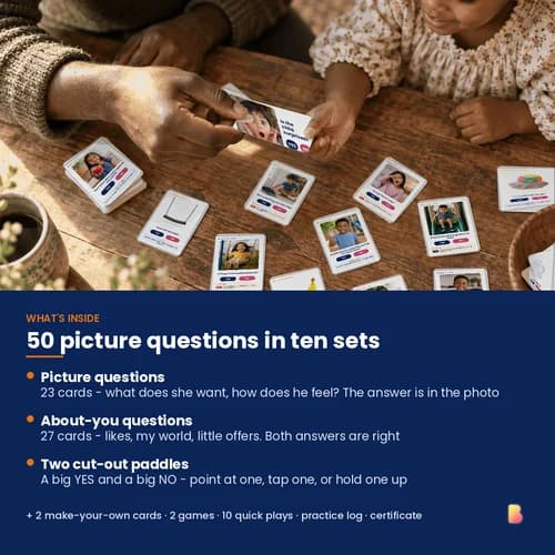 Yes or No? First Answers — 50 Printable Yes/No Question Cards for Kids with Answer Paddles – page 2 preview