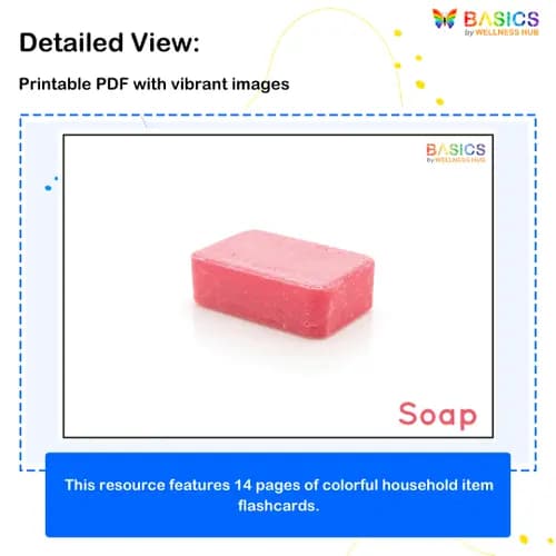 Household Items Flashcards for Kids – Printable PDF preview 2