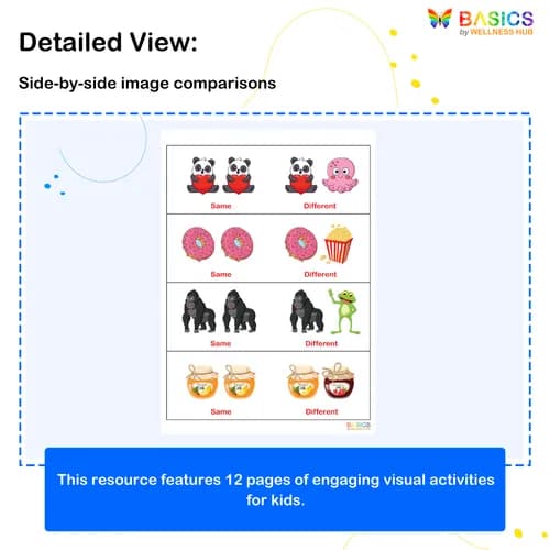 Same or Different: Visual Discrimination Worksheets for Kids preview 2
