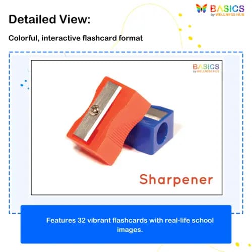 School Essentials Flashcards for Kids – Printable PDF preview 2