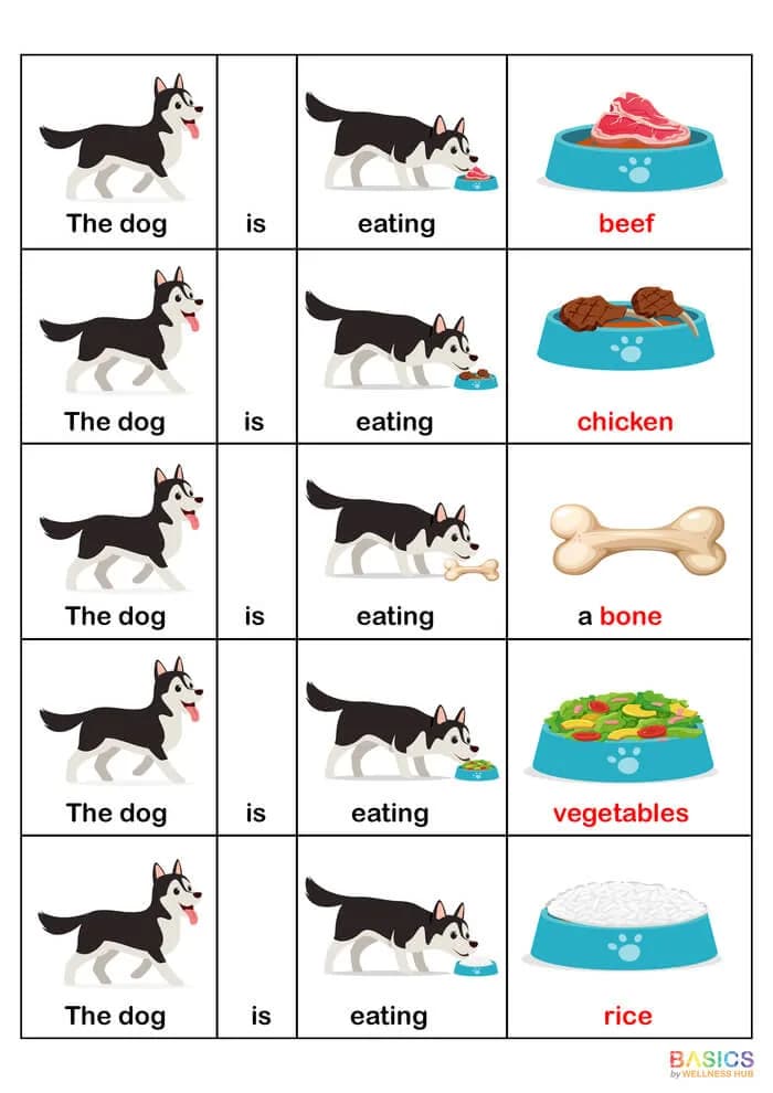 Sentences with Animals, Object, and Action Verb: Illustrated PDF for Kids-PDF2