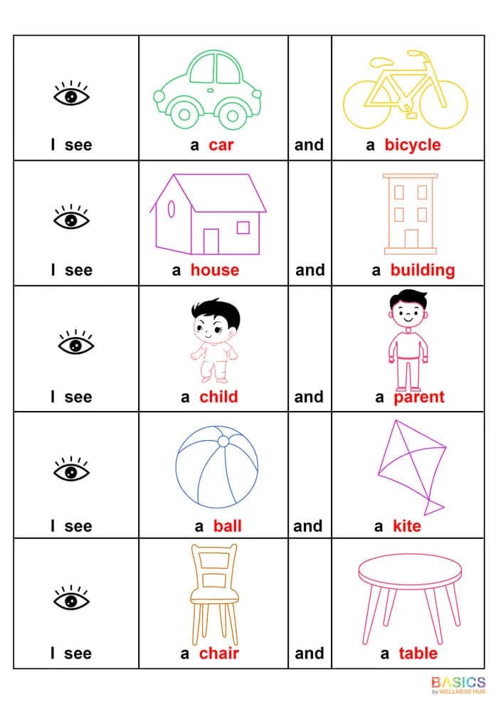Printable Sentences Using 'I' with Actions and Objects PDF for Kids-PDF2