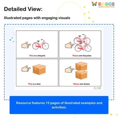 THIS & THESE: Identify Singular and Plural Objects – Printable PDF preview 2