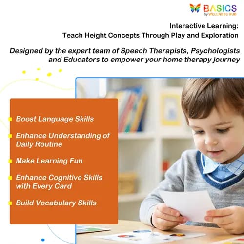 Tall and Short Flashcards: Teach Height Comparison with Everyday Objects