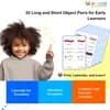 Long and Short Flashcards: Teach Size Comparison with Everyday Objects