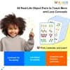 More and Less Flashcards: Teach Quantity Comparison with Everyday Objects