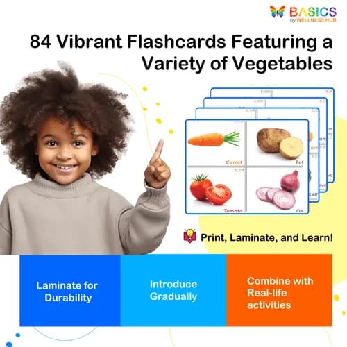 Vegetables Flashcards for Kids: Free Printable PDF preview 4