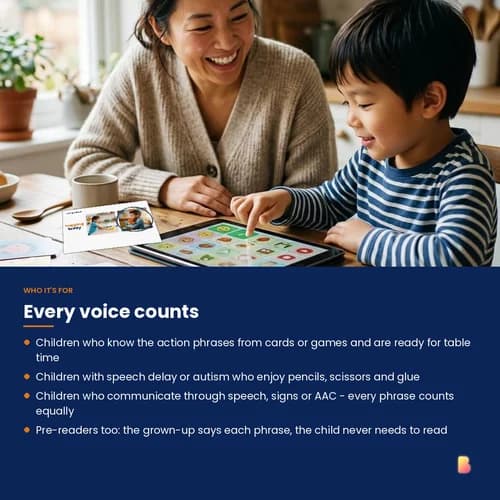 Action Words Worksheets — 18 Printable Verb Worksheets for Early Talkers (Circle, Match, Cut & Glue) – page 4 preview