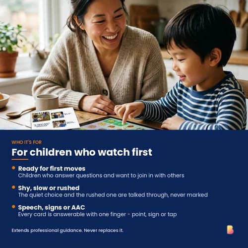 Hello or Wait? First Hellos — 25 Printable Social Scenario Photo Cards for Starting Conversations – page 4 preview
