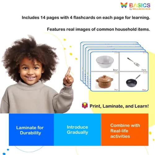 Household Items Flashcards for Kids – Printable PDF