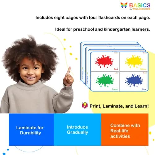 Learn Colors with Flashcards – Free Printable PDF for Kids