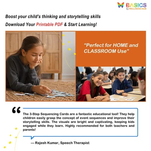 3-Step Sequencing Cards: Printable PDF for Early Learning