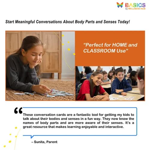 Conversation Cards - Body Parts and Senses: Engage Kids in Learning About Their Bodies