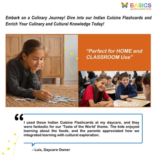 Indian Cuisine Flashcards for Kids: Free Printable PDF